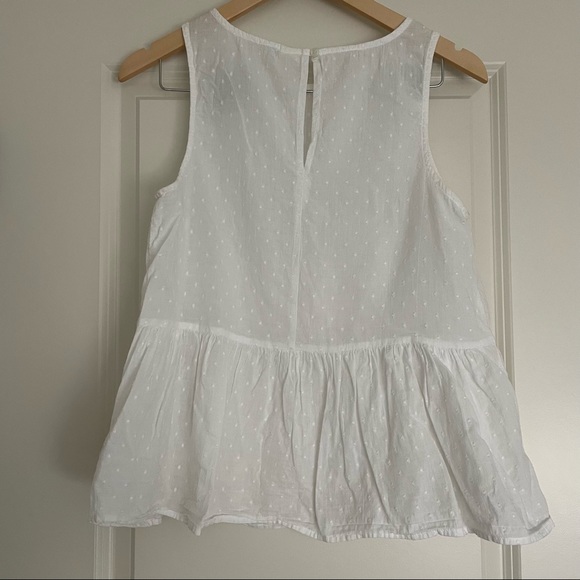 Old Navy embroidered peplum top in whipped cream color size M - Picture 5 of 6